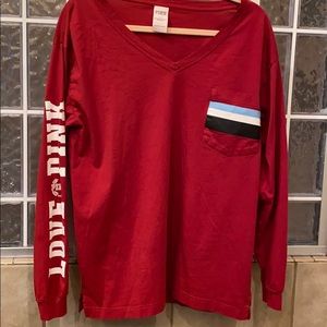 Large PINK vs long sleeve tee